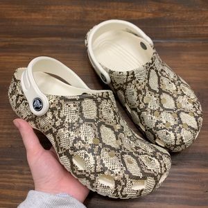 Crocs snakeskin sandals